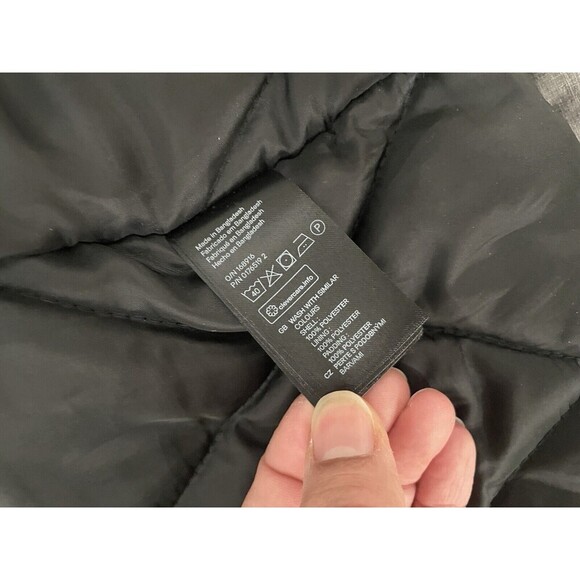 Winter Parka Puffer Coat Quilted Lined Pockets Divided H&M Hooded Fill Zip Long - Picture 5 of 16